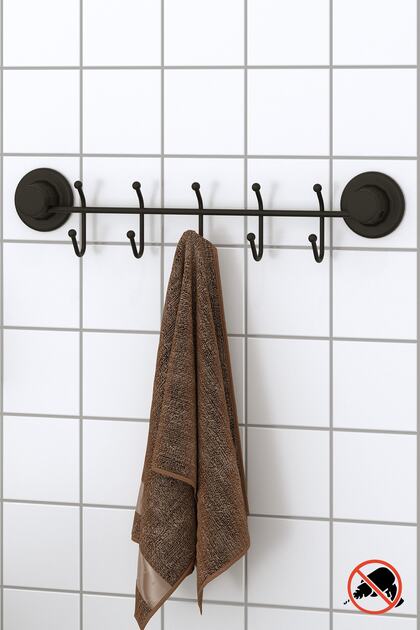 Drilling Screw Drill Not Available! Vacuum-Sealed, Adhesive 5-Piece Hanger Set Matte Black Dm283