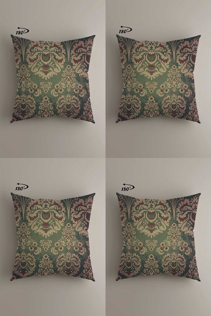Modern Decorative Design Double Sided Digital Printed 4-Piece Decorative Throw Pillow Cover