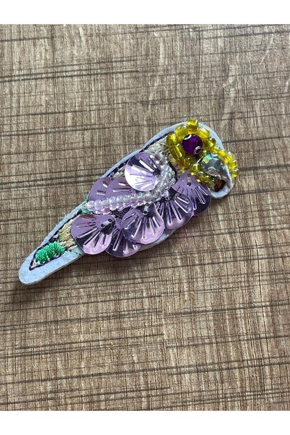 7x3 Cm Sequin Sequin And Stone Bird Applique Emblem Patch