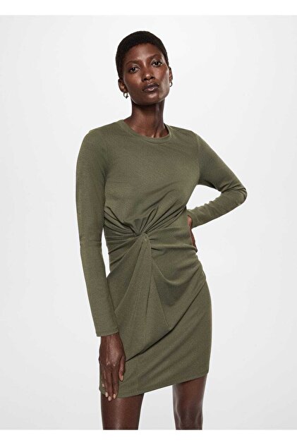 MANGO Dress green- Trendyol