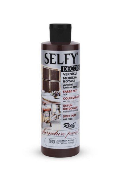 Selfy Decor Kendinden Vernikli Mobilya Boyası 240 Cc Colombia Kahve 860