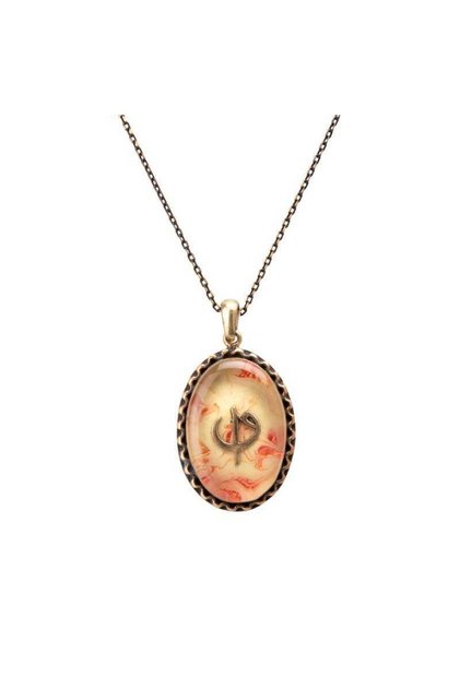 Ebrulu Elif-Vav Handcrafted Authentic Resin Necklace Cevşen (1766-2)