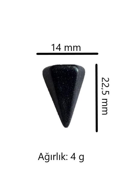 ROZA ACCESSORIES Kristal Kuvars %100 Orijinal Doğaltaş Kolye Ucu Piramit Model (NECEF TAŞI) - 3