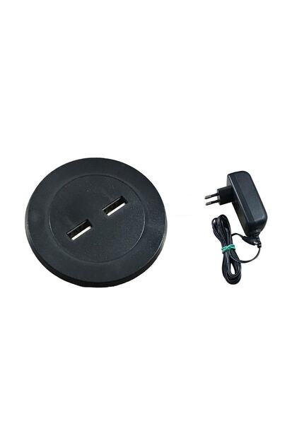 Masa Oturma Grubu Için Mini Usb Şarj Cihazı Siyah Adaptör Dahil
