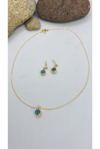 Handmade Ethnic Authentic Hippie Bohemian Lacquer Coated Necklace Earring Set