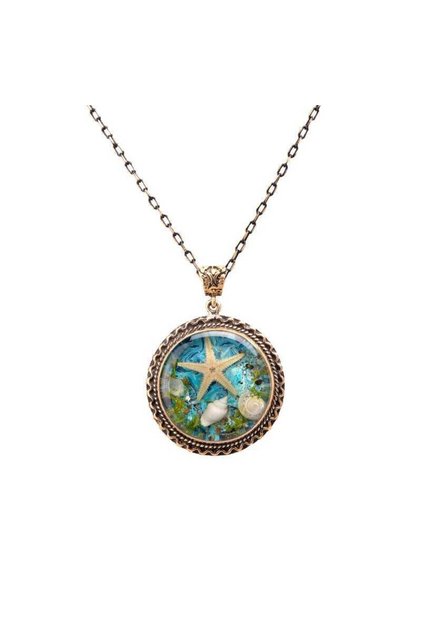 Starfish Handcrafted Authentic Resin Necklace Cevşen (1770-2)
