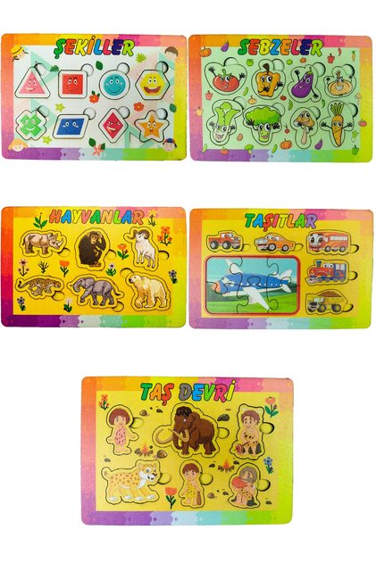 5-Piece Educational Children's Bultak Jigsaw Puzzle Set 4 14x20 Cm (BT 16-20)