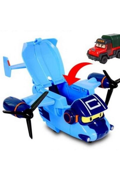 Genel Markalar Robocar Carey Oyuncak Robocar Kargo Uçağı Figürü Kahraman Poli Çocuk Oyuncakları - 2