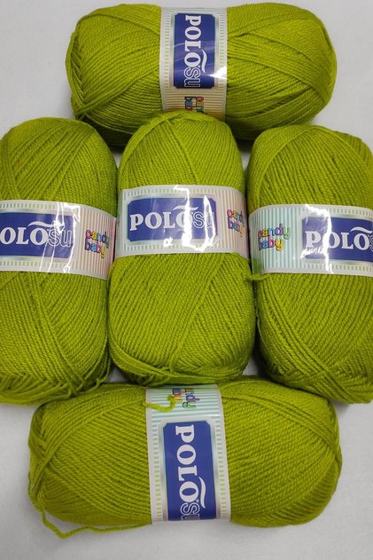 ( 5 Pieces ) Candy Baby 224 Green Hand Knitted Threads Vest Cardigan Thread Scarf Sweater Thread