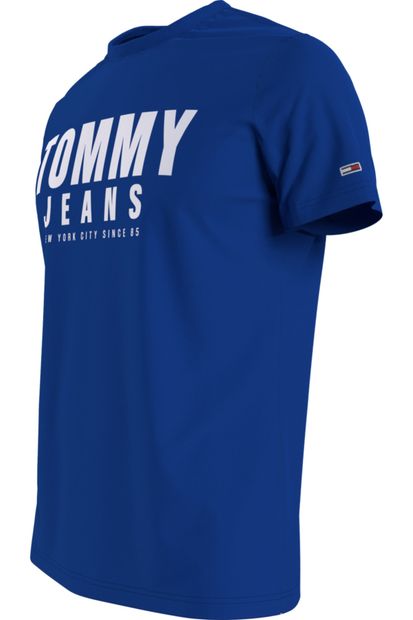 Tommy Hilfiger Erkek Mavi T-Shirt Tjm Center Chest Tommy Graphıc DM0DM10243 - 3