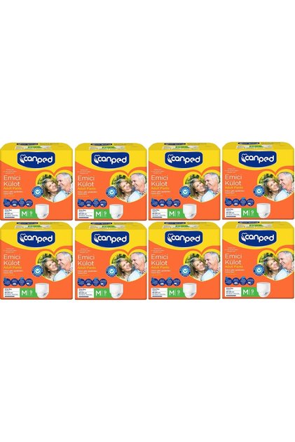 Medium Size Patient Diapers (M) 9 Pack Absorbent Panties x 8 Pieces