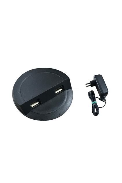 Çalışma Masası Için Masa Üstü Usb Şarj Aleti Siyah Adaptör Dahil