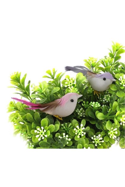 Yapay Kuşlar Renkli 24 Adet Serçe Kuş Dekoratif Süsleme Mini Köpük Kuş