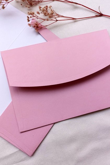 13X18 cm Pink Invitation Envelopes, 100 Pieces