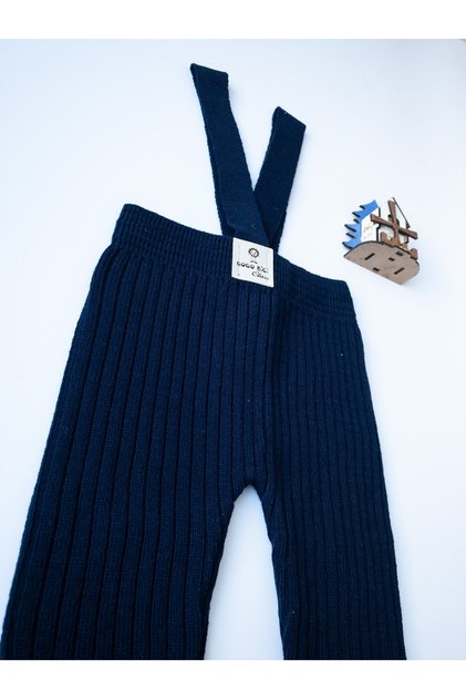 Cross Strap Adjustable Baby Kids Leggings Salopet Navy Blue