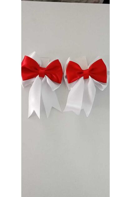 2 Pieces Red and White Clip Ribbon Buckle 23 April Buckle 29 October and 10 November Solid School Buckle