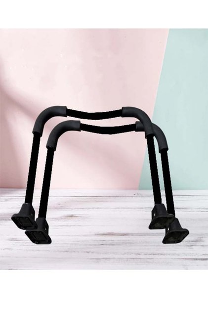 2Pcs Overbed End Table Replacement Metal Legs Set of 1 Set Black Color