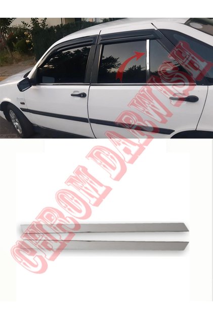 Fiat Tipo Tempra Uyumlu Krom Cam Kelebek Çıtası 2 Parça Paslanmaz Çelik