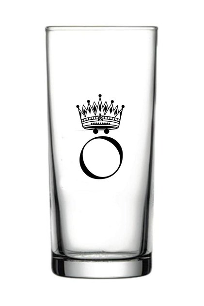 Crowned Raki Glass with Letter Ö