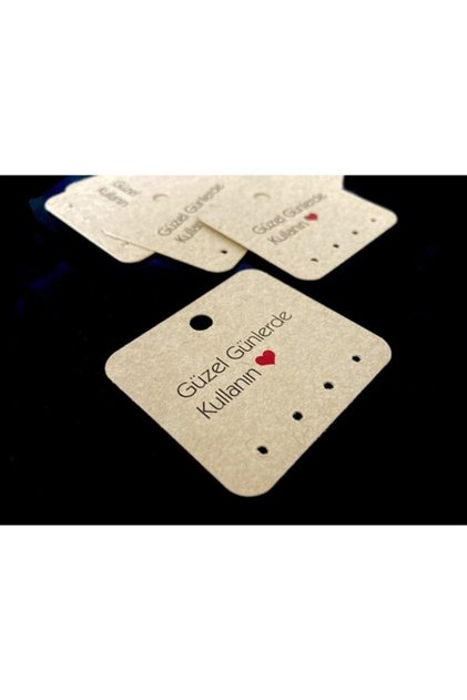 Kraft 4-Hole Earring Card (5,5x5cm) 20 Pieces - Use on Nice Days
