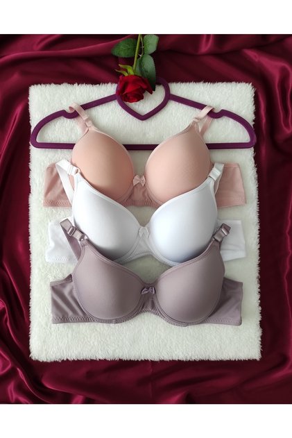 Women's Padded Underwire Daily 3-Piece Bra Set