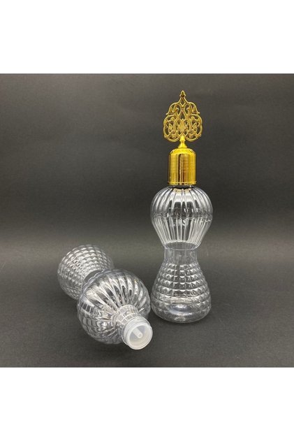 300 Cc Pırlanta Kolonya Şişesi - Campet - Gold Osmanlı Kapaklı Kolonya Tıpalı