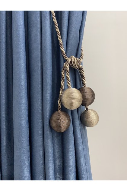 Modern Winding 4 Ball Braçol Cornice Tactical String Ceiling Curtain Accessory Mink & Brown
