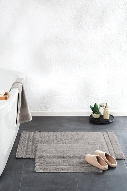 Felicia Bath Mat Set - Gray