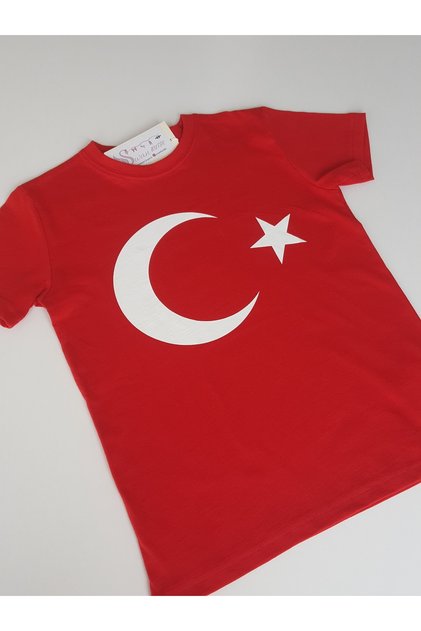 Flag Printed Red T-Shirt 22 October Children's T-shirt