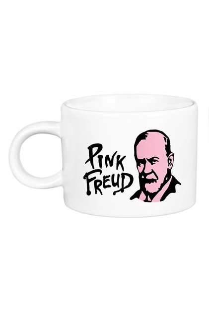 Funny Pink Freud - Sigmund Freud Porcelain Motto Cup