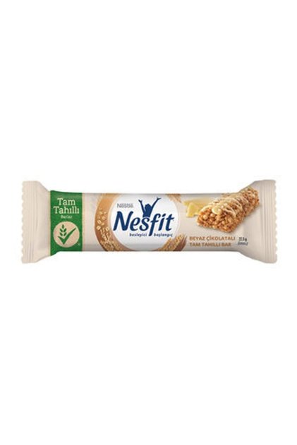 Nesfit Beyaz Çikolatalı Tam Tahıllı Bar 22,5 Gr X 16 Adet
