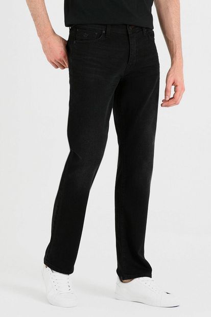 Loft Regular Fit Normal Paça Siyah Kot Pantolon - 2