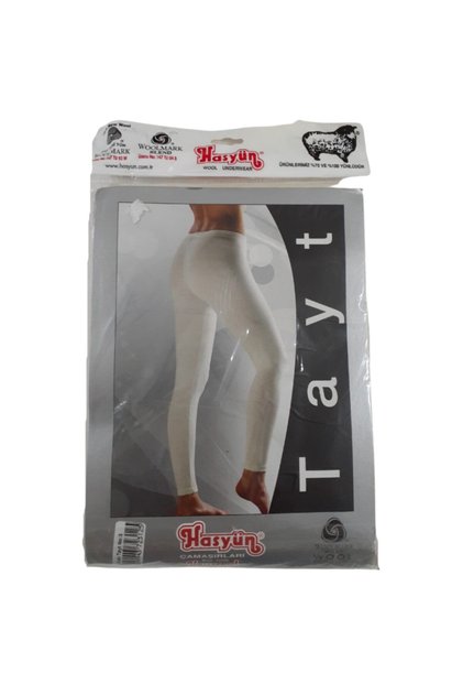 Women's Lycra Ecru Wool Tights 306