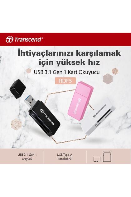 transcend Ts-rdf5k Sd/microsd Usb 3.1 Kart Okuyucu Siyah - Fiyatı