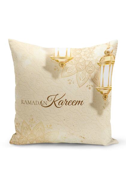 Ramadan Special Patterned Double Sided Digital Printed Throw Pillow Cover
