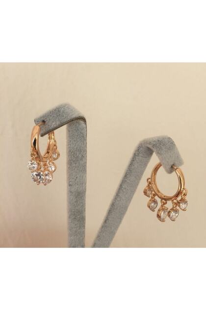Steel Shakira Gold Color Zircon Stone Earrings