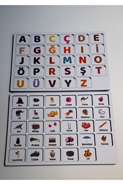 Miajima Eğitici Ahşap Alfabe Harfleri Frame Yapboz - Fiyatı, Yorumları