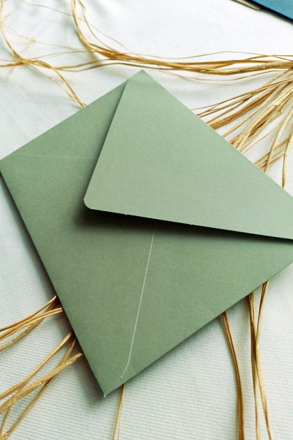 Dirty Green Invitation Envelope, 13x18 Cm.