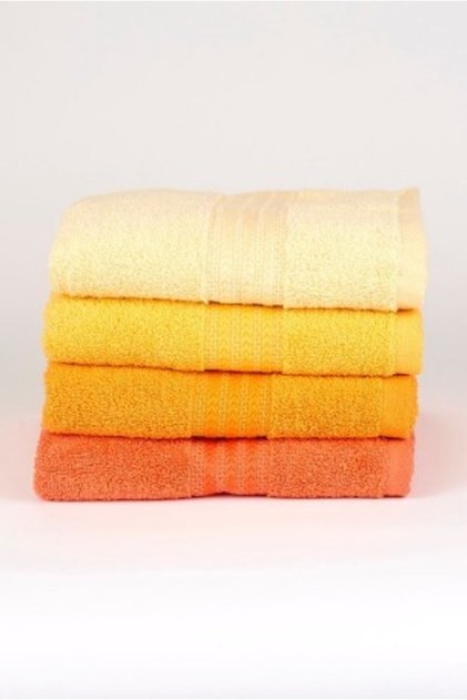 Rainbow 4-Piece 50x90 Towel Set Yellow