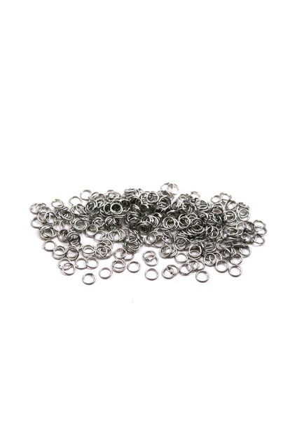 200 Adet - 4 Mm Nikel Kaplama Montaj Halkası, Takı Halkası, Yuvarlak Halka