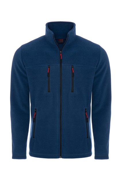 Unisex Indigo 4 Pockets Zipped Crown Model Outdoor Polar