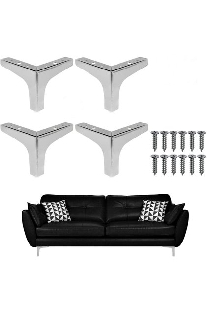 15 Cm Modern Model Krom Metal Mobilya, Dolap, Koltuk, Tv Ünitesi Ayakları (4 ADET)-robot Süpürge