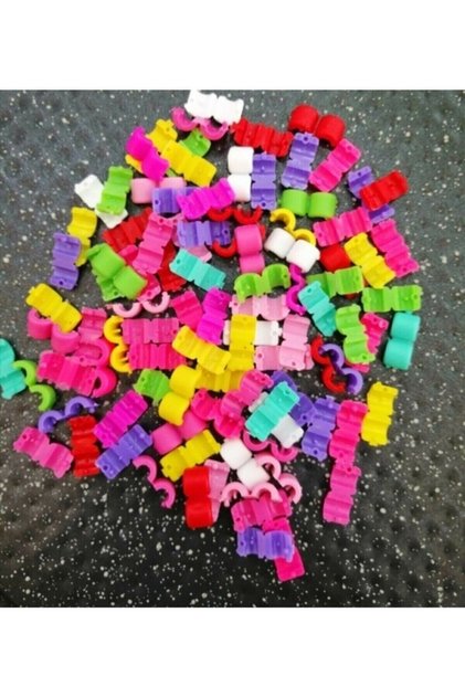 Bunte Haarflechtornamente, verpackt mit 50 Stück