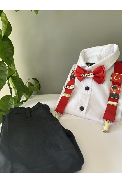 29 Ekim Atatürk Konseptli Uzun Kol Gömlek Uzun Pantolon