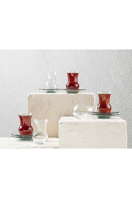 Flair Glass 12 Piece Tea Set 160 Ml Green
