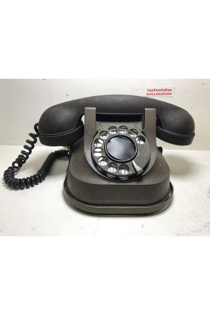 1950 Ler Bakır Gövdeli Bakalit Kasalı Rtt Belçika Üretimi Antika Telefon Yaklaşık 3 Kg Ağırlığında