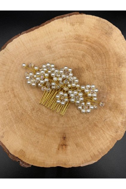 Stylish and Elegant Wedding and Engagement Bridal Crown and Hair Accessory with Completely Handmade Crystal Stones