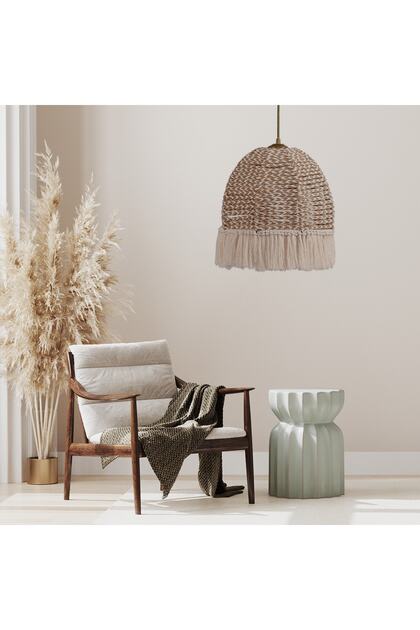 Hmy Design Delacorde El Yapımı Avize - Jüt / Ekru