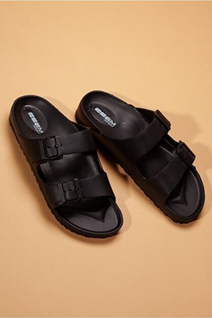 2001 Unisex Black Slippers