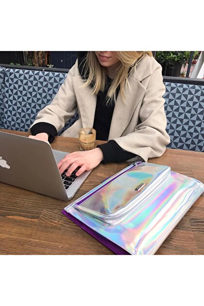 Ozpack Busıness Mor Hologram Orta Laptop Çantası (Macbook Için De